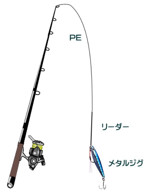 タチウオのショアジギング仕掛けと釣り方 アクション