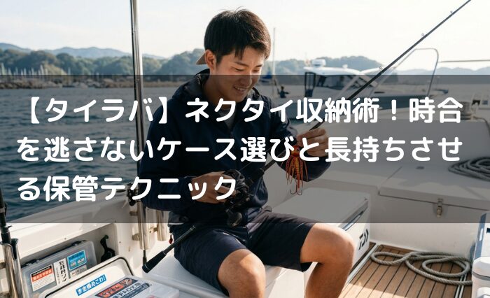 【タイラバ】ネクタイ収納術！時合を逃さないケース選びと長持ちさせる保管テクニック