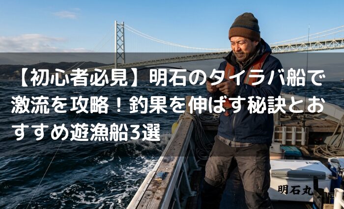 【初心者必見】明石のタイラバ船で激流を攻略！釣果を伸ばす秘訣とおすすめ遊漁船3選