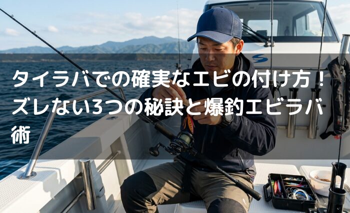 タイラバでの確実なエビの付け方！ズレない3つの秘訣と爆釣エビラバ術