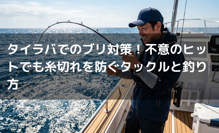 タイラバでのブリ対策!不意のヒットでも糸切れを防ぐタックルと釣り方